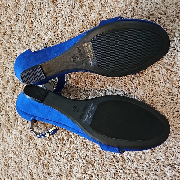 Dream Pairs Faux Suede Blue Wedge NEW! - Picture 4 of 6